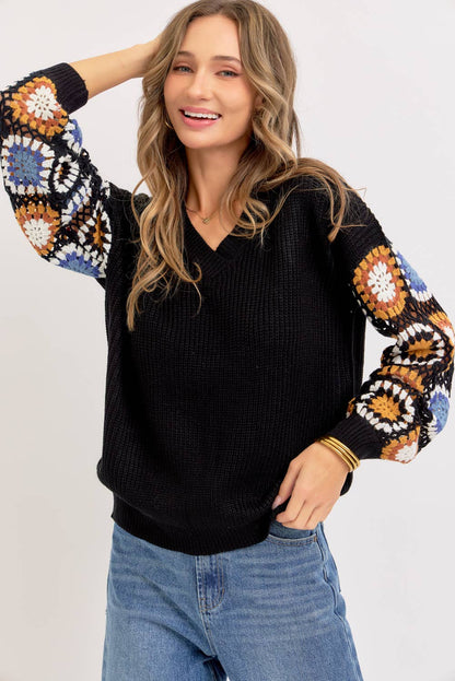 Wildflower Blooms Crochet Sweater