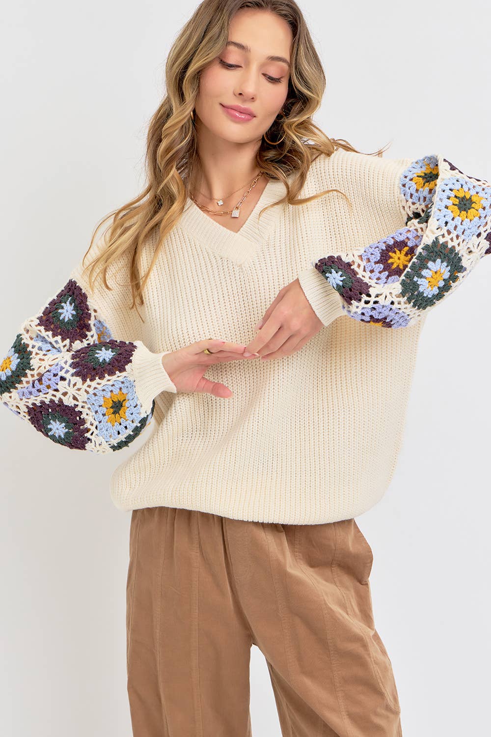 Wildflower Blooms Crochet Sweater