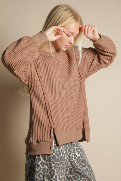 The Willow Waffle Knit Pullover