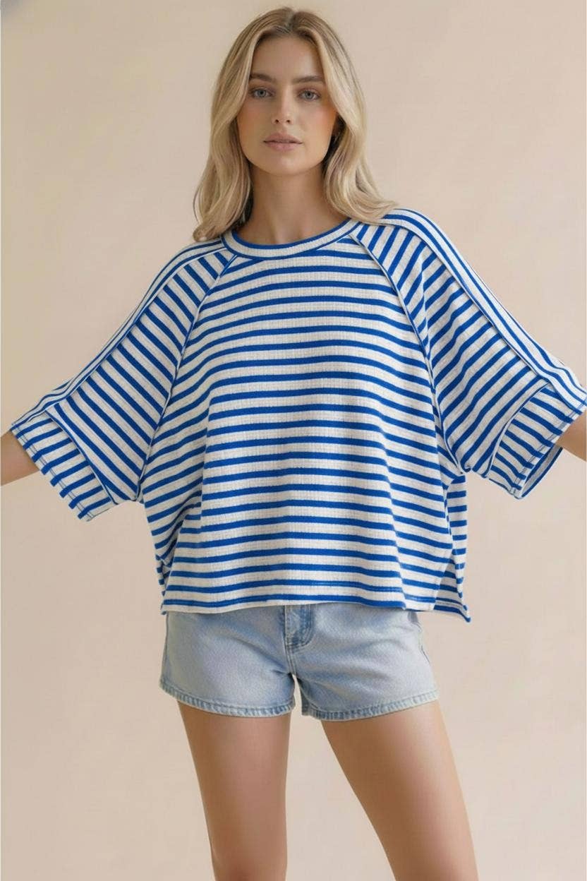 Weekend Energy Stripe Knit Top