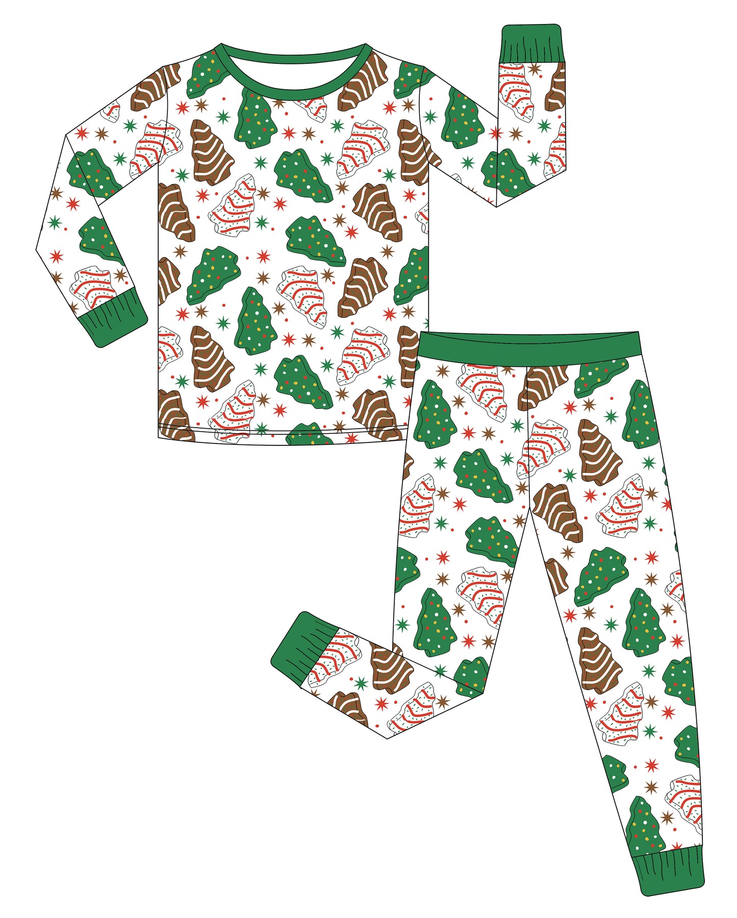 Bamboo Long Sleeve Pants Set - Christmas