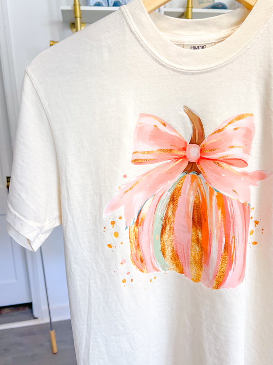 Pumpkin Bow Tee