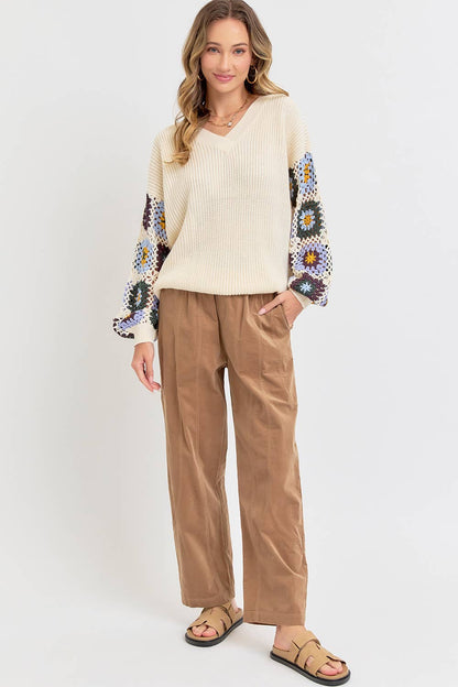 Wildflower Blooms Crochet Sweater