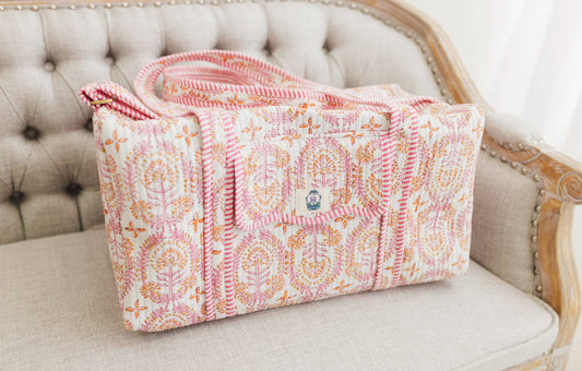 Dahlia | Large Scalloped Quilted Duffle Bag 