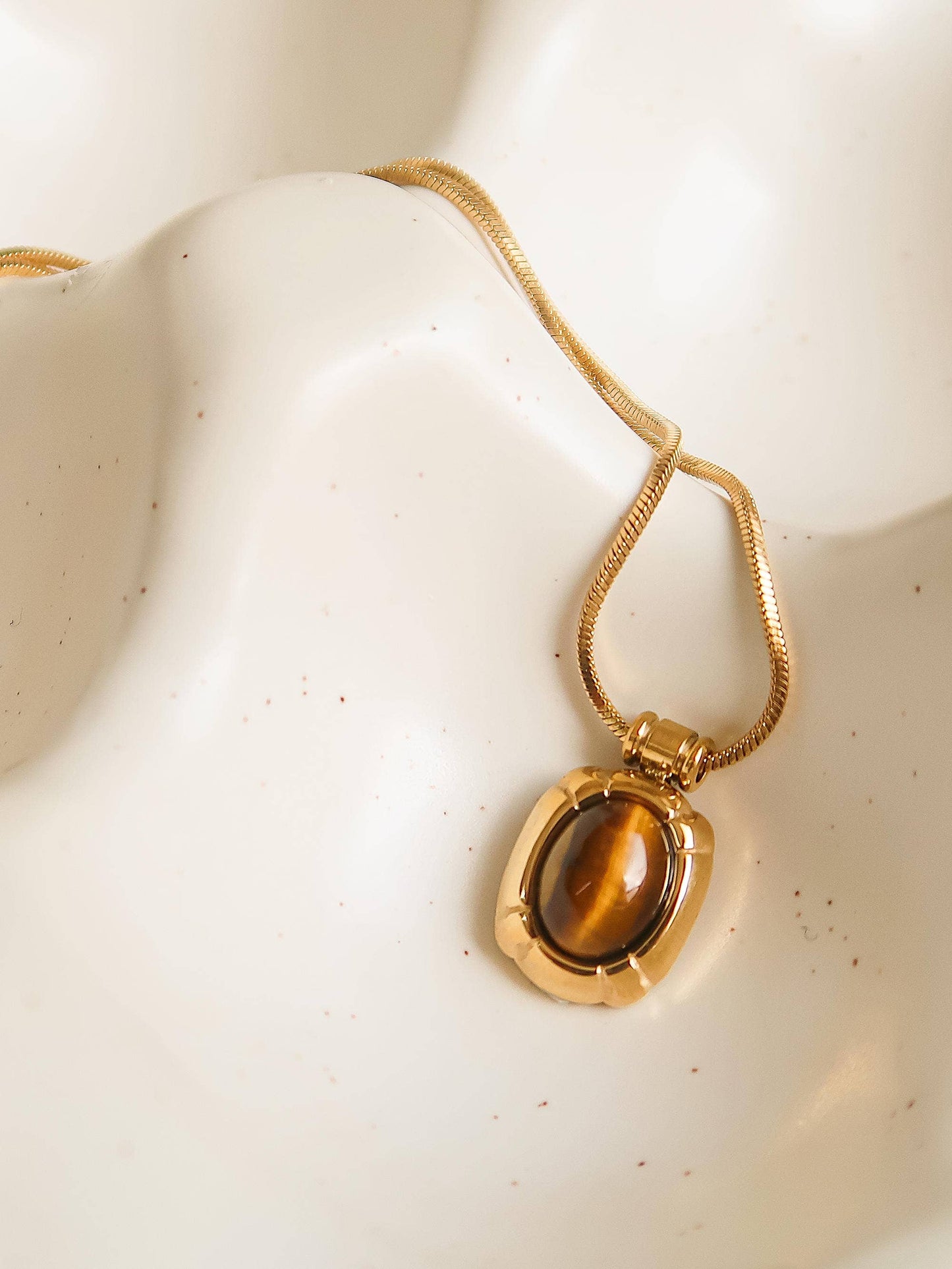 Dax Natural Stone Necklace: Green