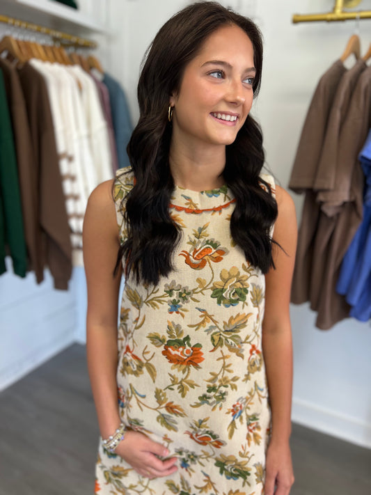 Autumn Tapestry Shift Dress
