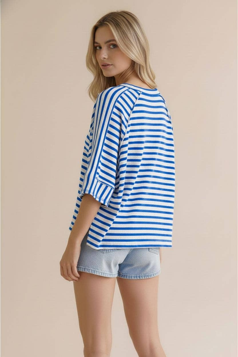 Weekend Energy Stripe Knit Top