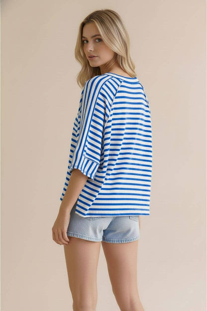 Weekend Energy Stripe Knit Top