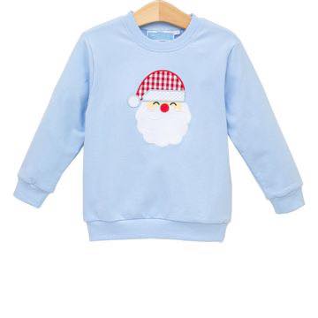 French Terry Pullover - Santa - Light Blue