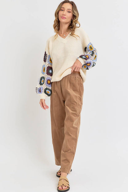 Wildflower Blooms Crochet Sweater