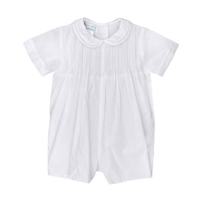Romper with Pintucks - White