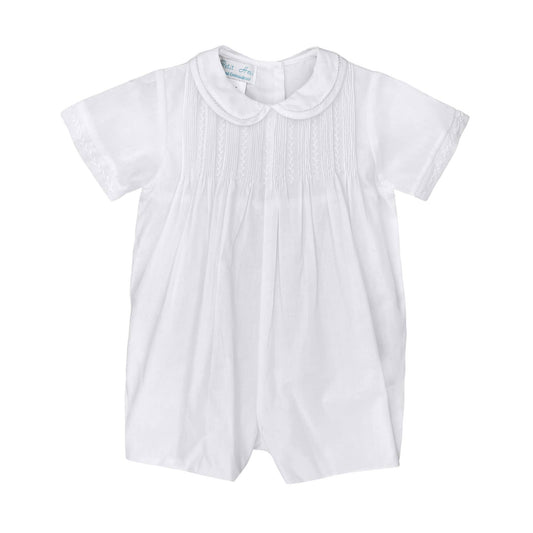 Romper with Pintucks - White