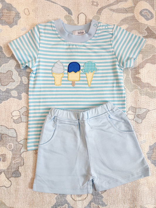 Ice Cream Boys Shorts Set