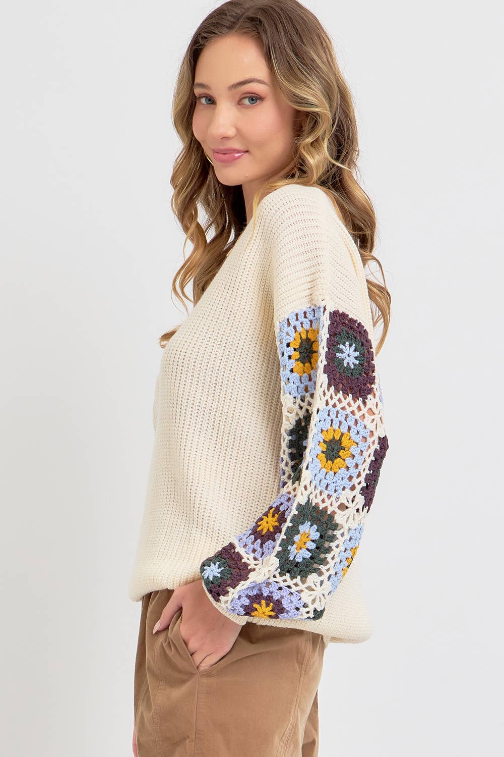 Wildflower Blooms Crochet Sweater