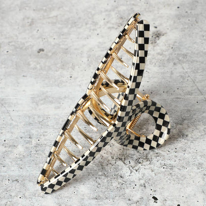 Charming Checkered Hair Claw
