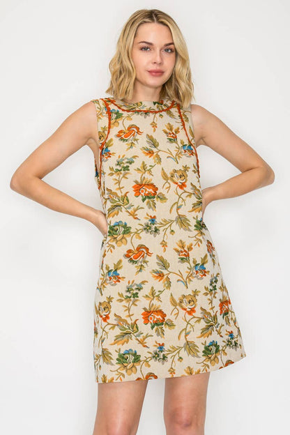 Autumn Tapestry Shift Dress