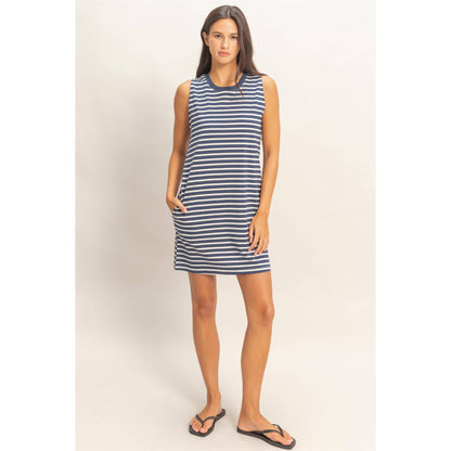 Runaround Stripe Mini Dress