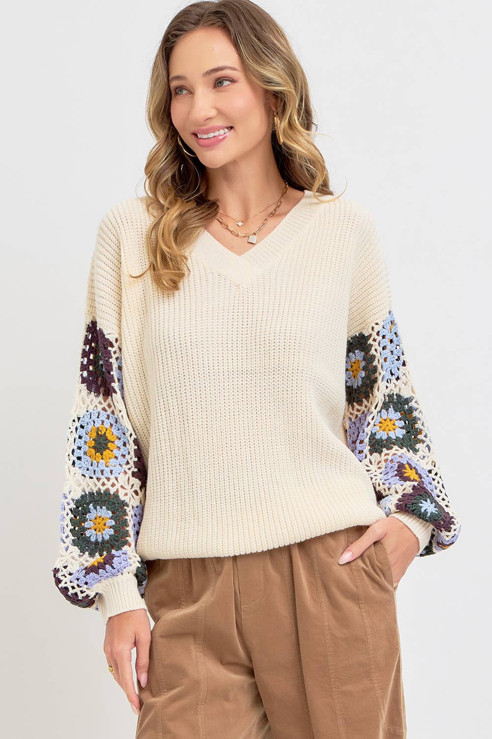 Wildflower Blooms Crochet Sweater