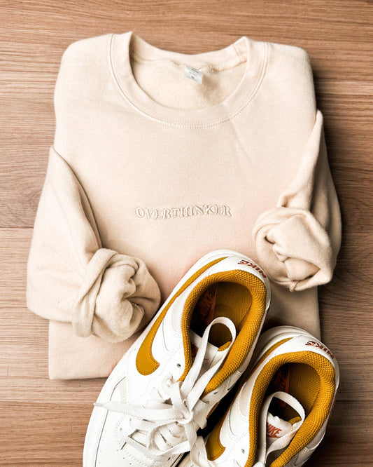 Overthinker Embroidery Sweatshirt