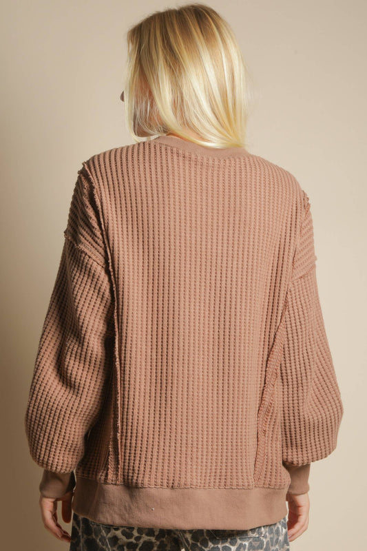 The Willow Waffle Knit Pullover