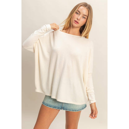 Relaxed Fit Dolman Long Sleeve Top