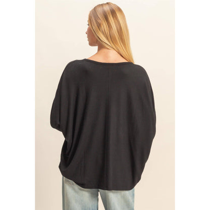 Relaxed Fit Dolman Long Sleeve Top