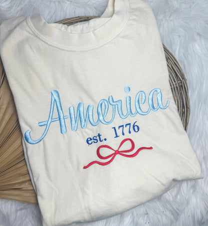 1776 America USA Patriotic 4th of July Short Sleeve Tee