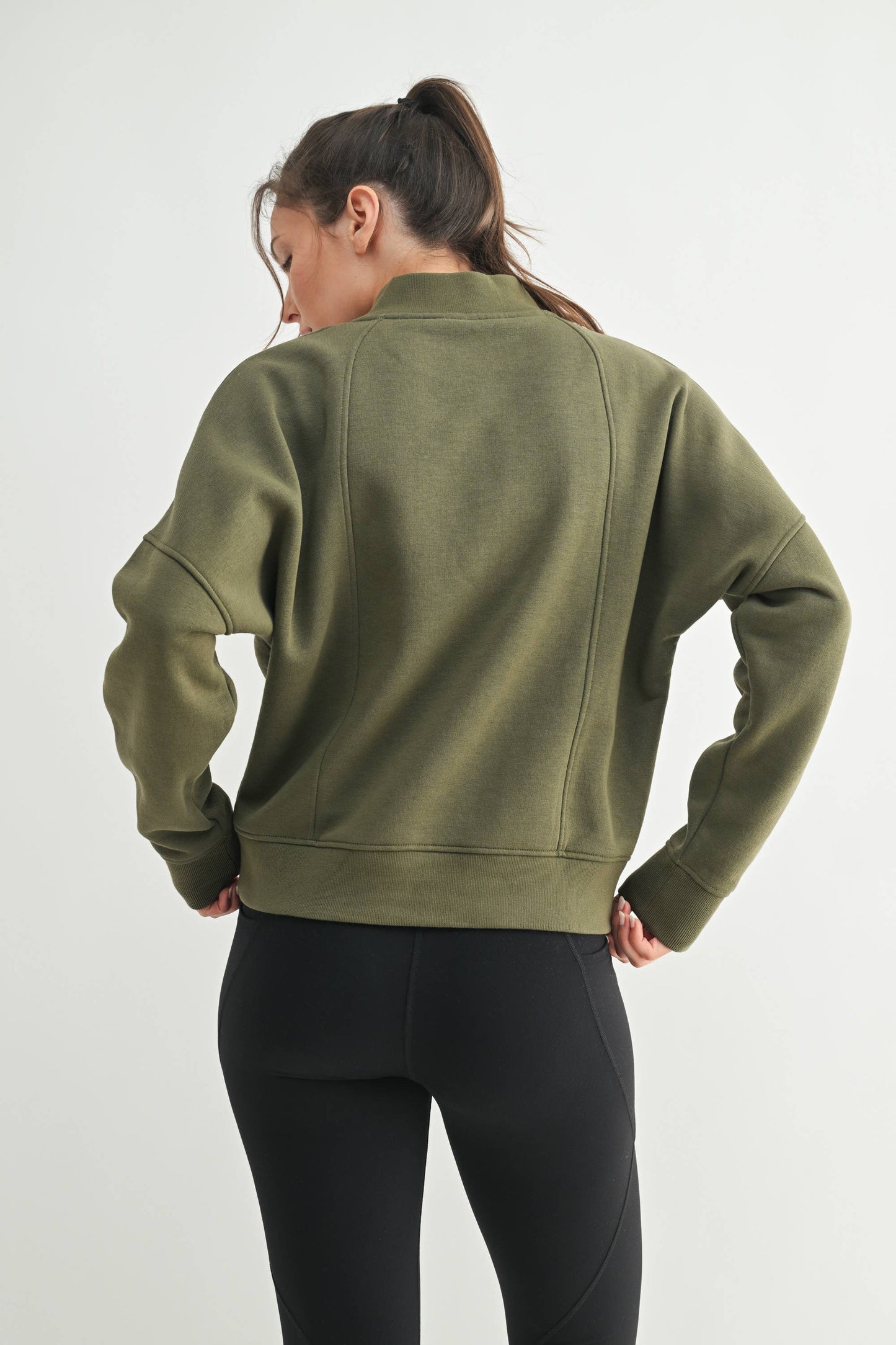 The Rowan Half Zip: Ivy Green