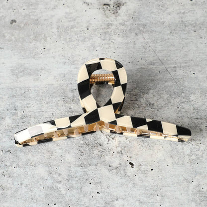 Charming Checkered Hair Claw