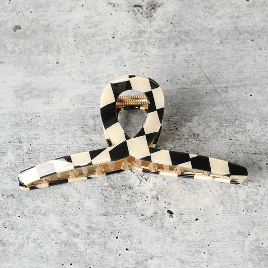 Charming Checkered Hair Claw