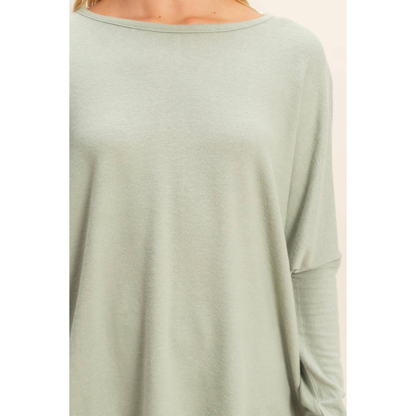 Relaxed Fit Dolman Long Sleeve Top