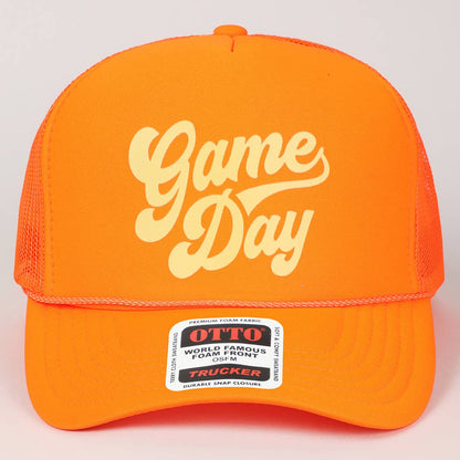 Game Day Lettering Logo Print Foam Trucker Hat