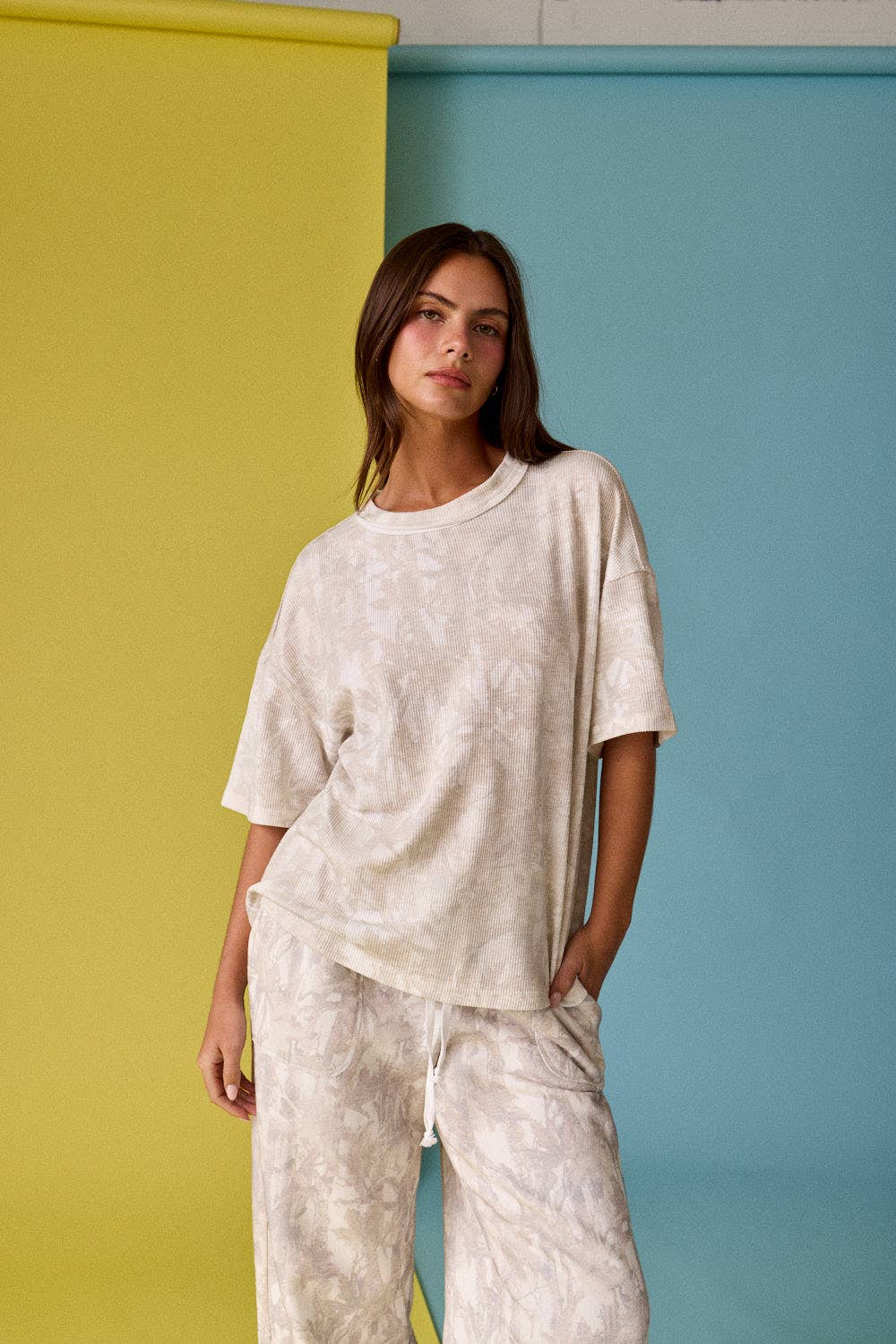 Washed Weekend Camo Ribbed Tee