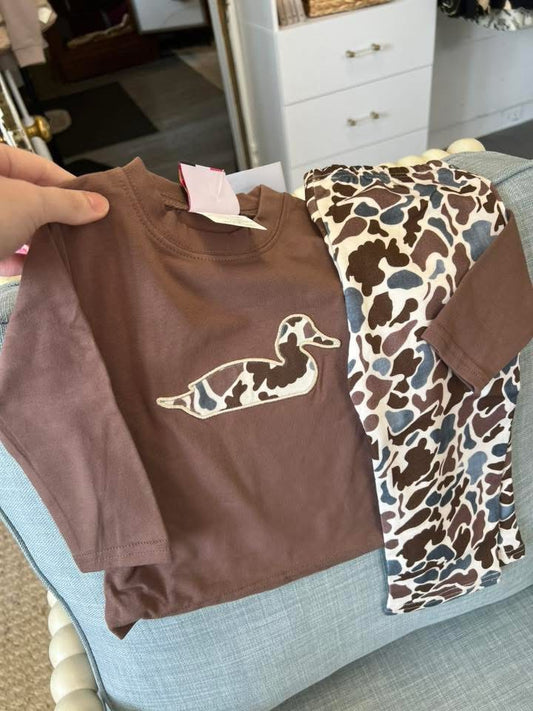 Boys Camo Duck Pants Set