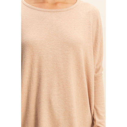Relaxed Fit Dolman Long Sleeve Top