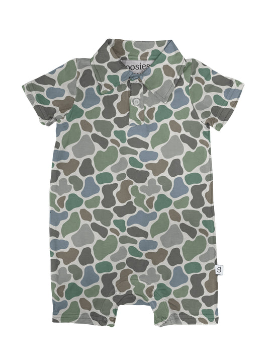 Pebble Camo Polo Romper