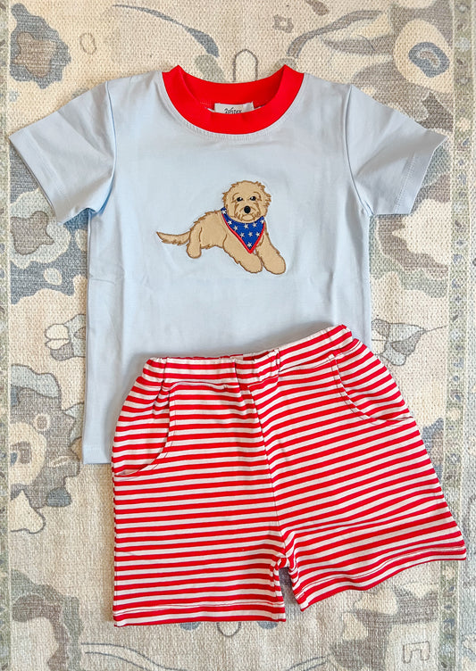 Golden Doodle Boys Shorts Set