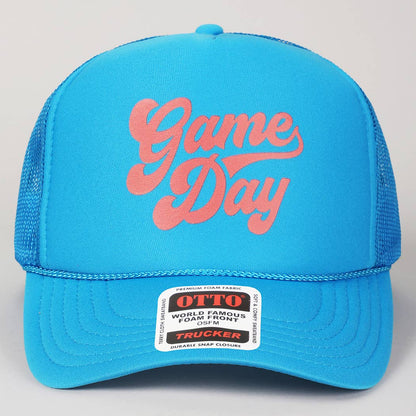 Game Day Lettering Logo Print Foam Trucker Hat
