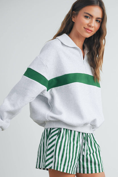 Greenlight Half Zip Sweatshirt