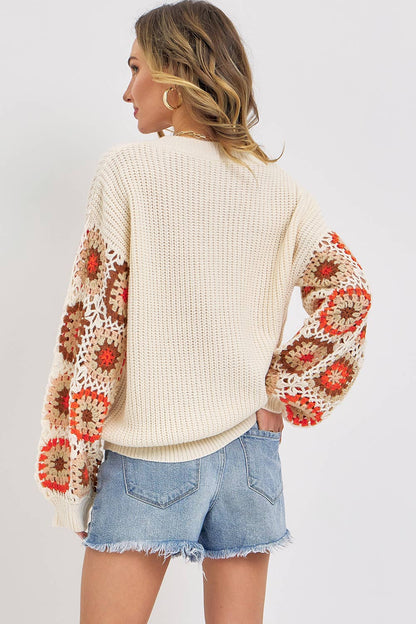 Wildflower Blooms Crochet Sweater