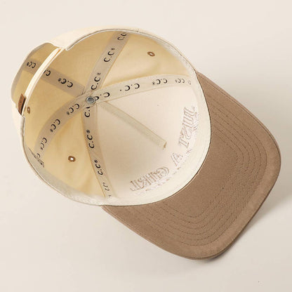 Just A Girl Who Loves Jesus Embroidery Trucker Hat: Light Denim