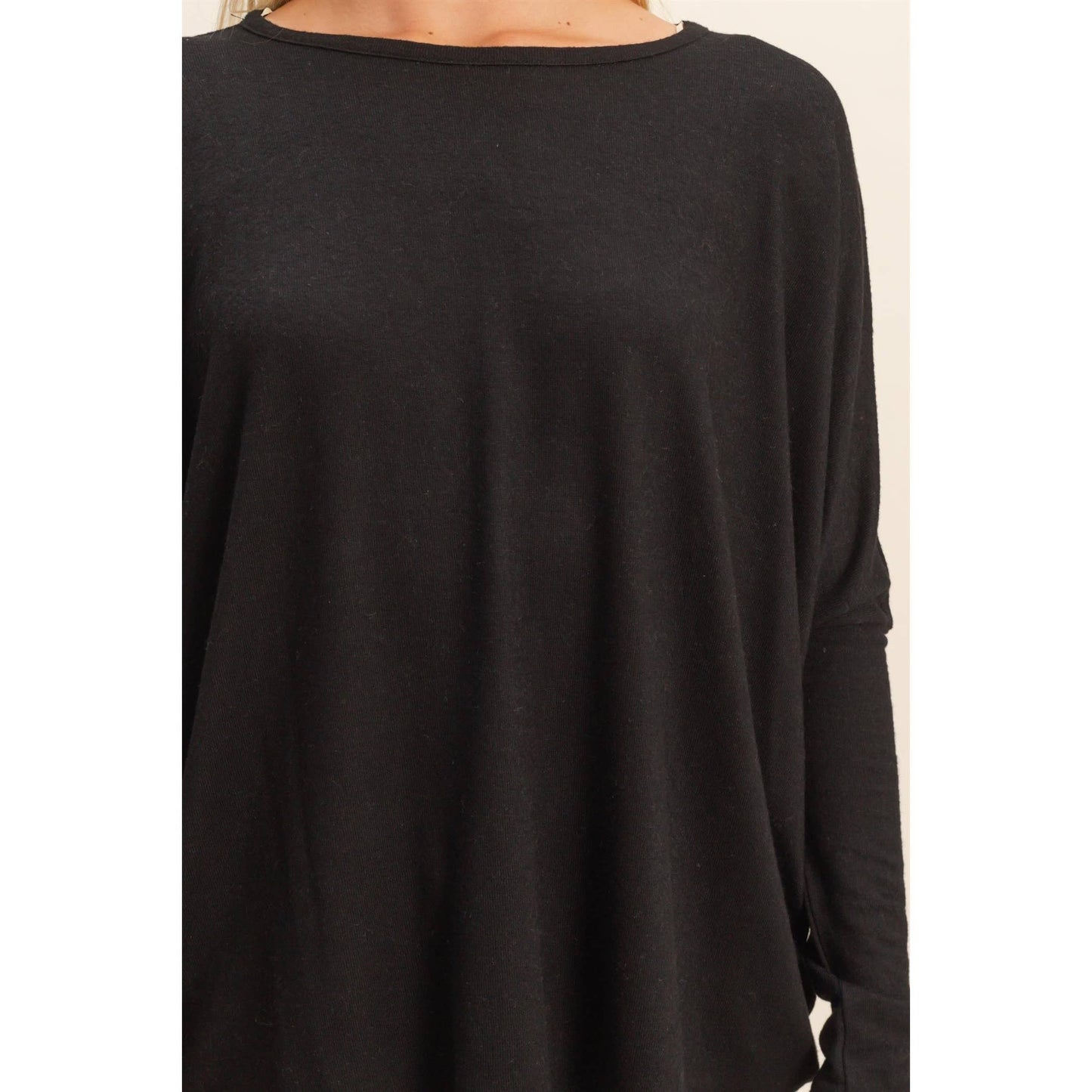 Relaxed Fit Dolman Long Sleeve Top