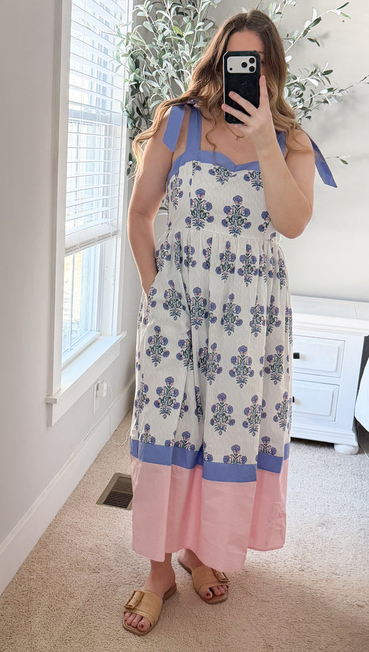 Soft Blooms Midi Dress