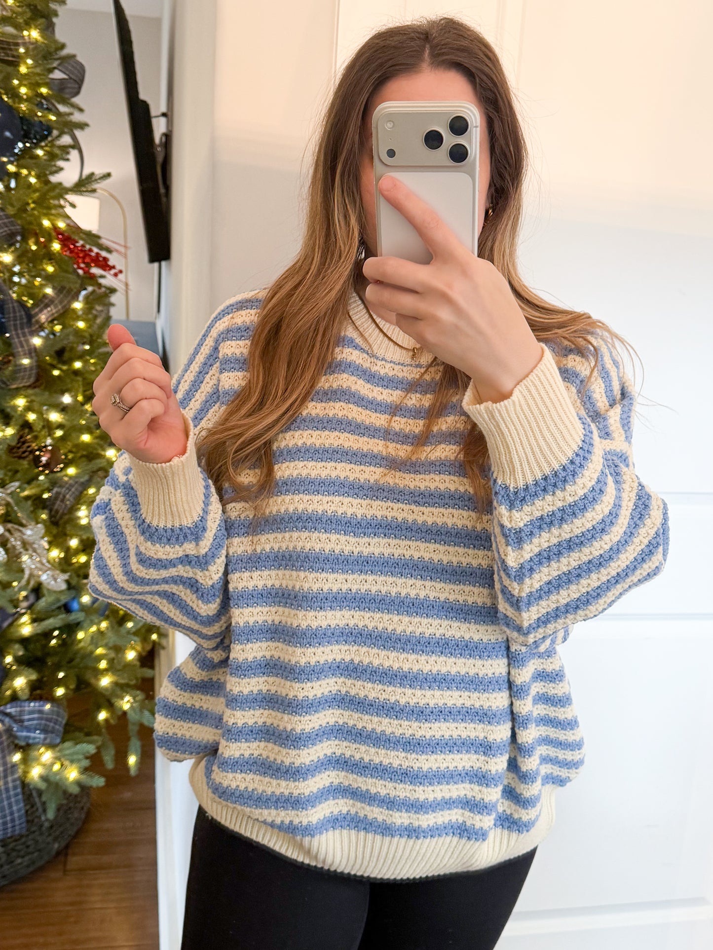 Winter Stripe Knit Sweater