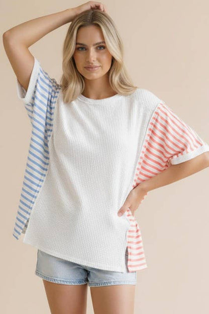 Salt Air Short Sleeve Stripe Top