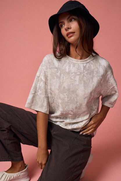 Washed Weekend Camo Ribbed Tee