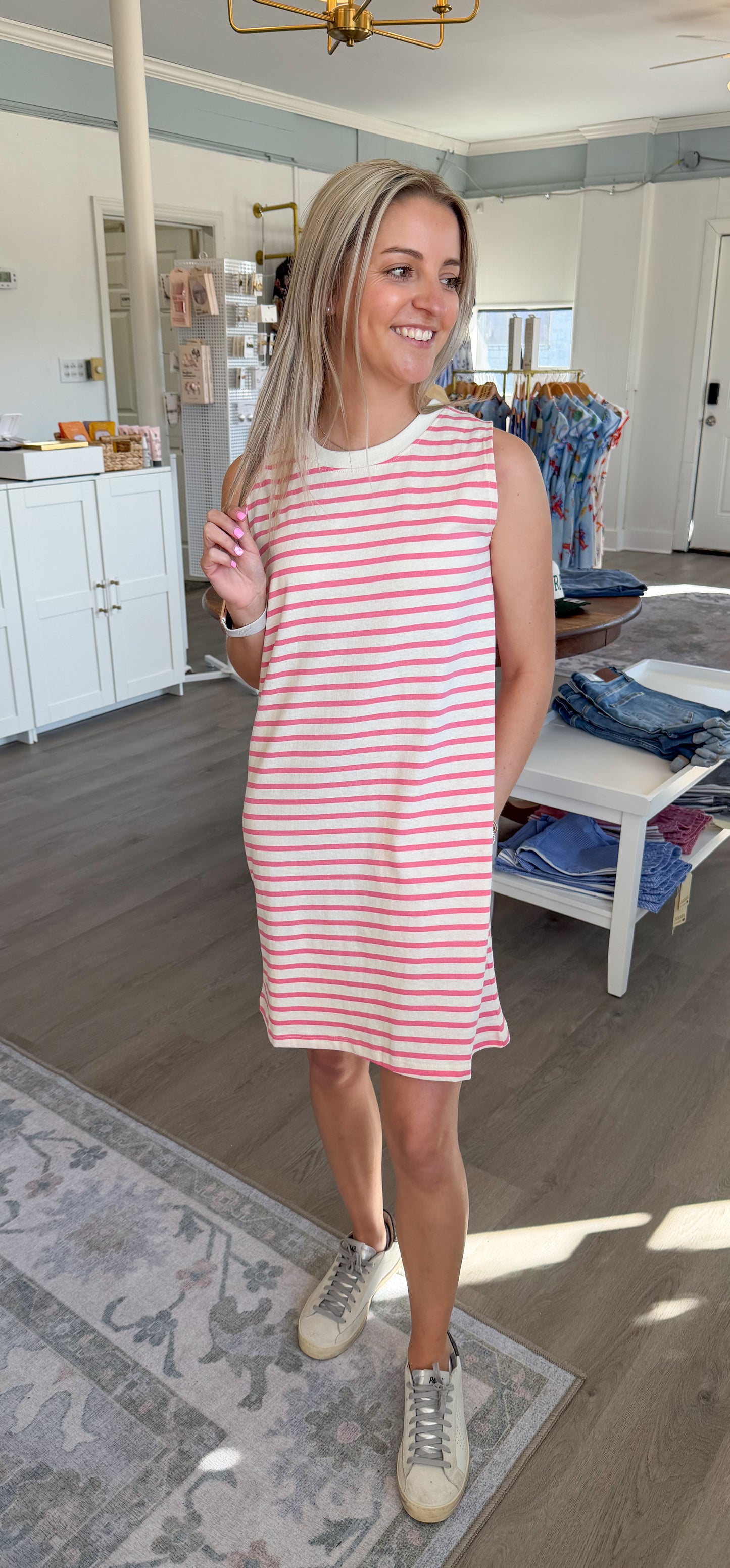 Runaround Stripe Mini Dress