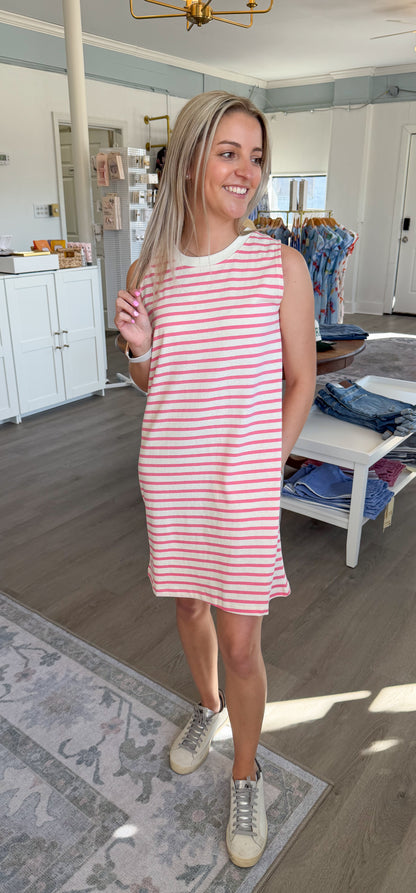 Runaround Stripe Mini Dress