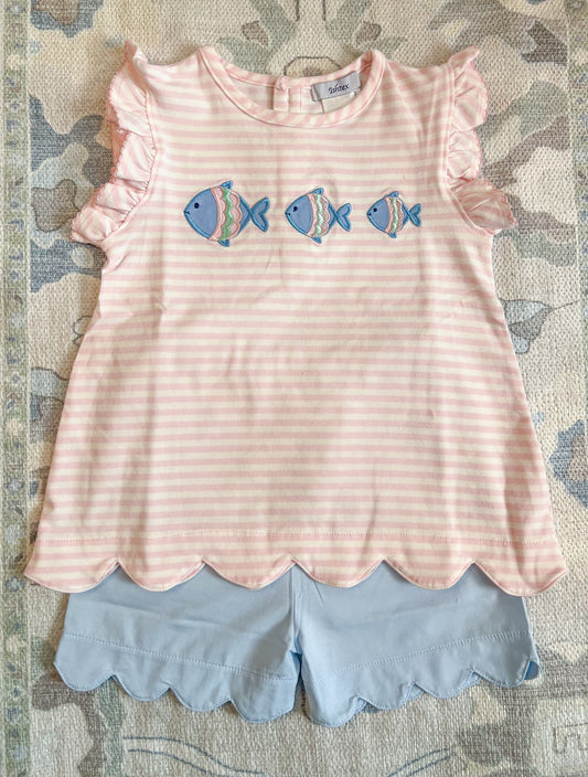 Fish Girls Shorts Set