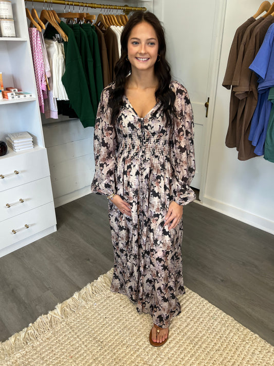 Marigold Bloom Maxi Dress